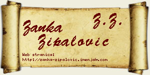 Žanka Zipalović vizit kartica